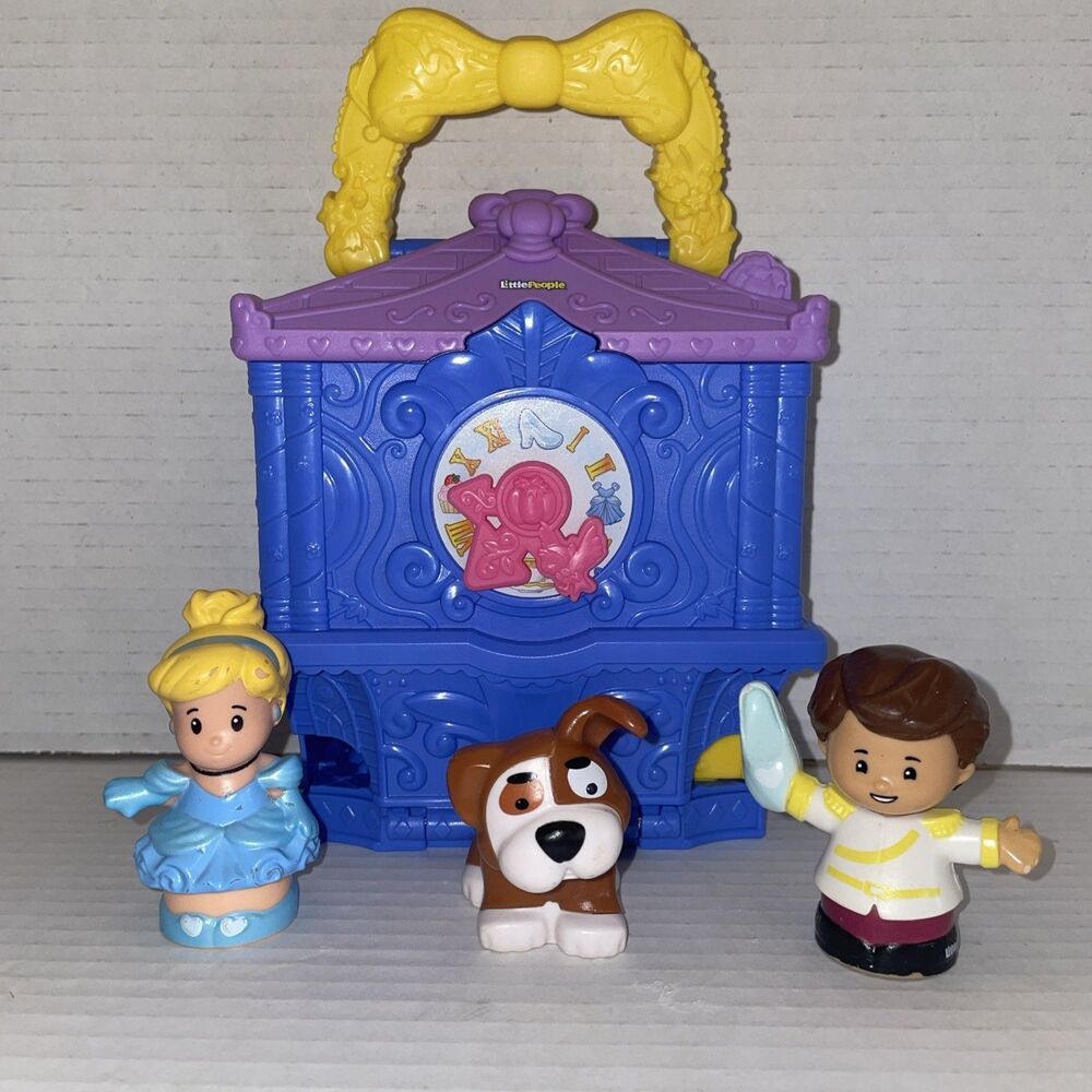 Little People Disney Princess Cinderella On-the-Go Playset with 3 Figures Lot